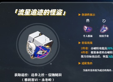 崩坏星穹铁道遗器套装流星追迹的怪盗强度评测