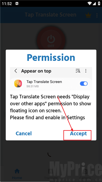 Tap&nbsp;Translate&nbsp;Screen