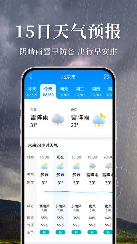 准雨天气预报
