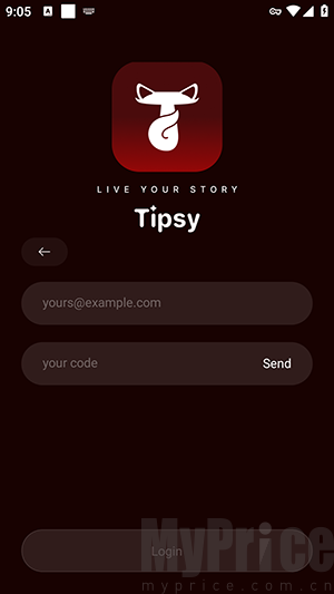 Tipsy Chat谷歌账号登录选项界面