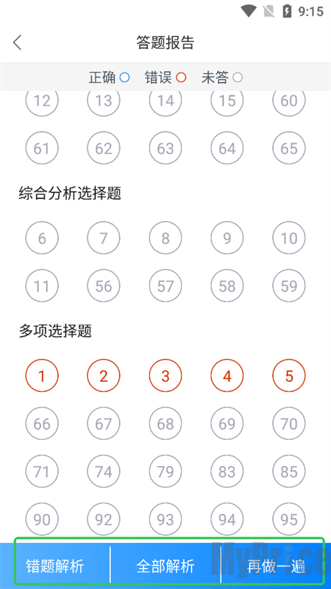 百通医学错题查看页面