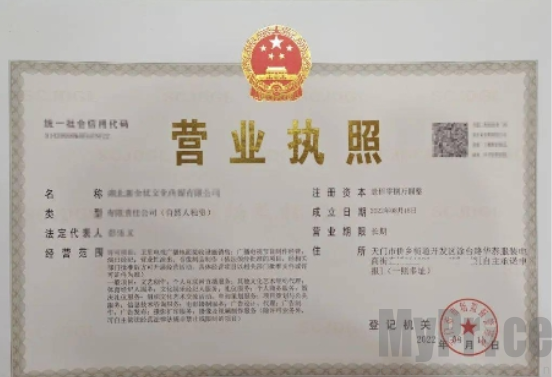 营业执照样本