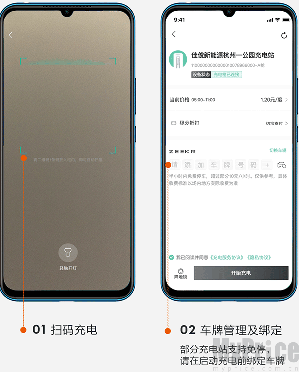 扫码启动充电页面
