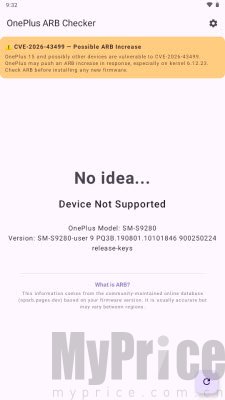 OnePlus ARB Checker固件档案页面 一加手机系统版本资料库展示