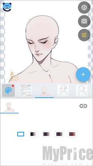 捏咔部件绑定调色板操作画面