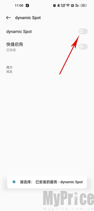 灵动岛悬浮窗权限开关界面