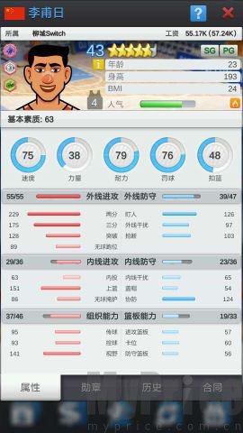 篮球经理2026控卫阵容界面截图
