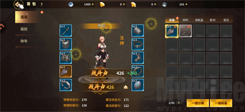 巅峰激战装备穿戴页面