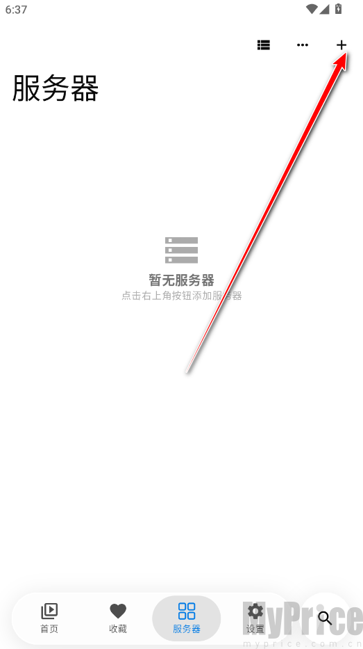 Themby播放器服务器页面添加按钮位置