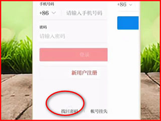 忘记密码怎么找回