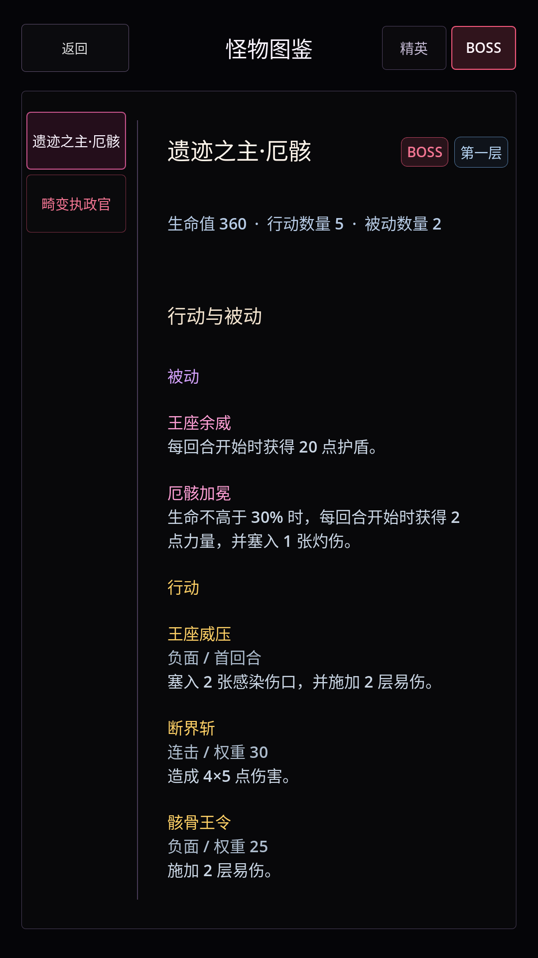 神明送葬BOSS怪物
