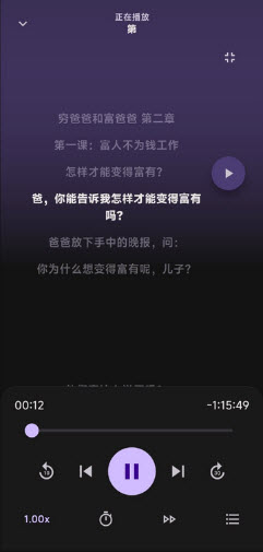 Narrio播放详情参数设置界面