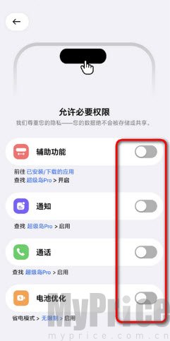 超级岛Pro权限功能设置