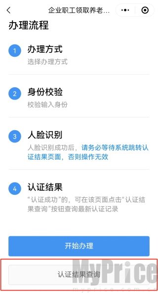广东政务服务网App业务页面查询认证结果