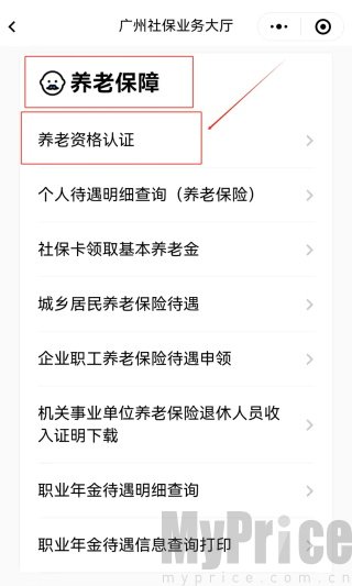 广东政务服务网App养老资格认证