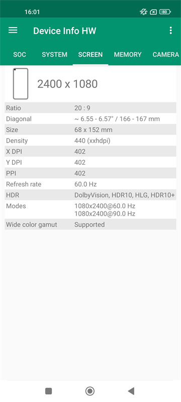 device info hw