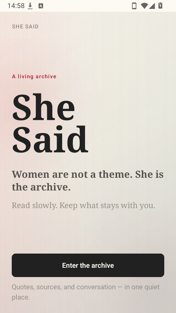 She Said