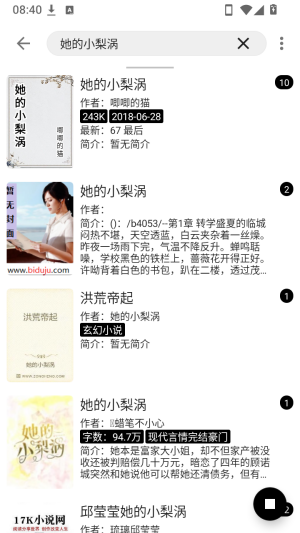 阅读小说